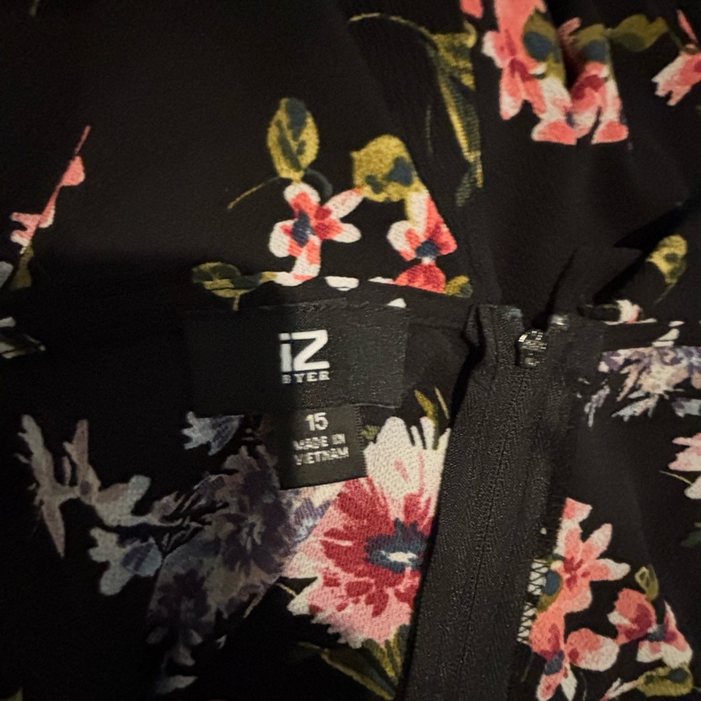 Iz Byer Black and Pink Asymmetrical Ruffled Maxi Dress - Picture 2 of 12